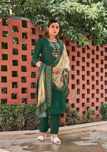 PARRA STUDIO NIHARIKA KURTI PANT DUPATTA LATEST CATALOGUE (5)